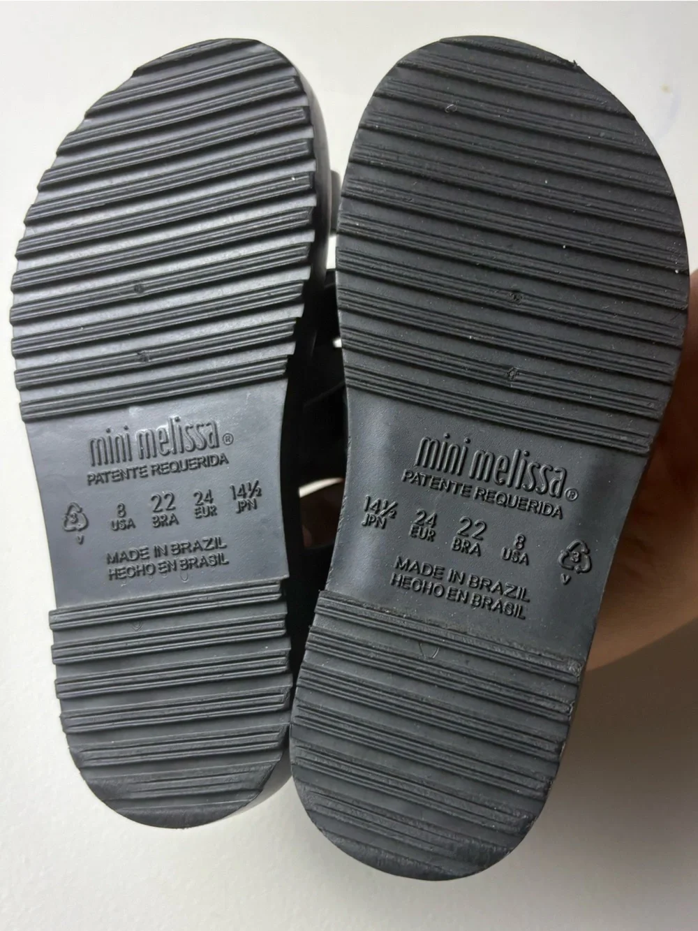 Mini Melissa Flox BB Black Sandal Toddler 8
